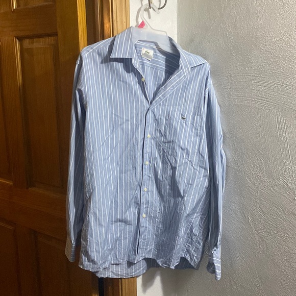 LaCoste button-up💯% cotton🐊pocket sz42+Hobo Bag  & keychain - Picture 4 of 17